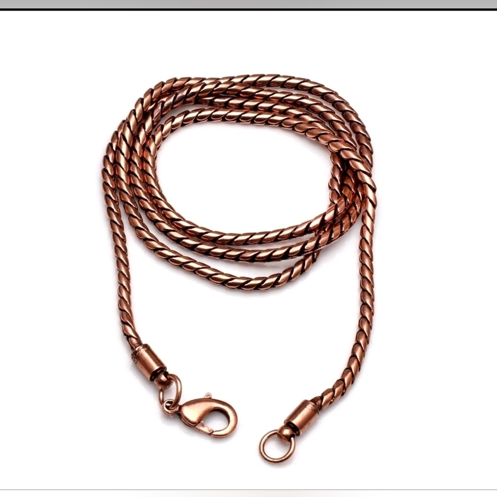 24" Pure Copper Necklace - New - 4mm Thick